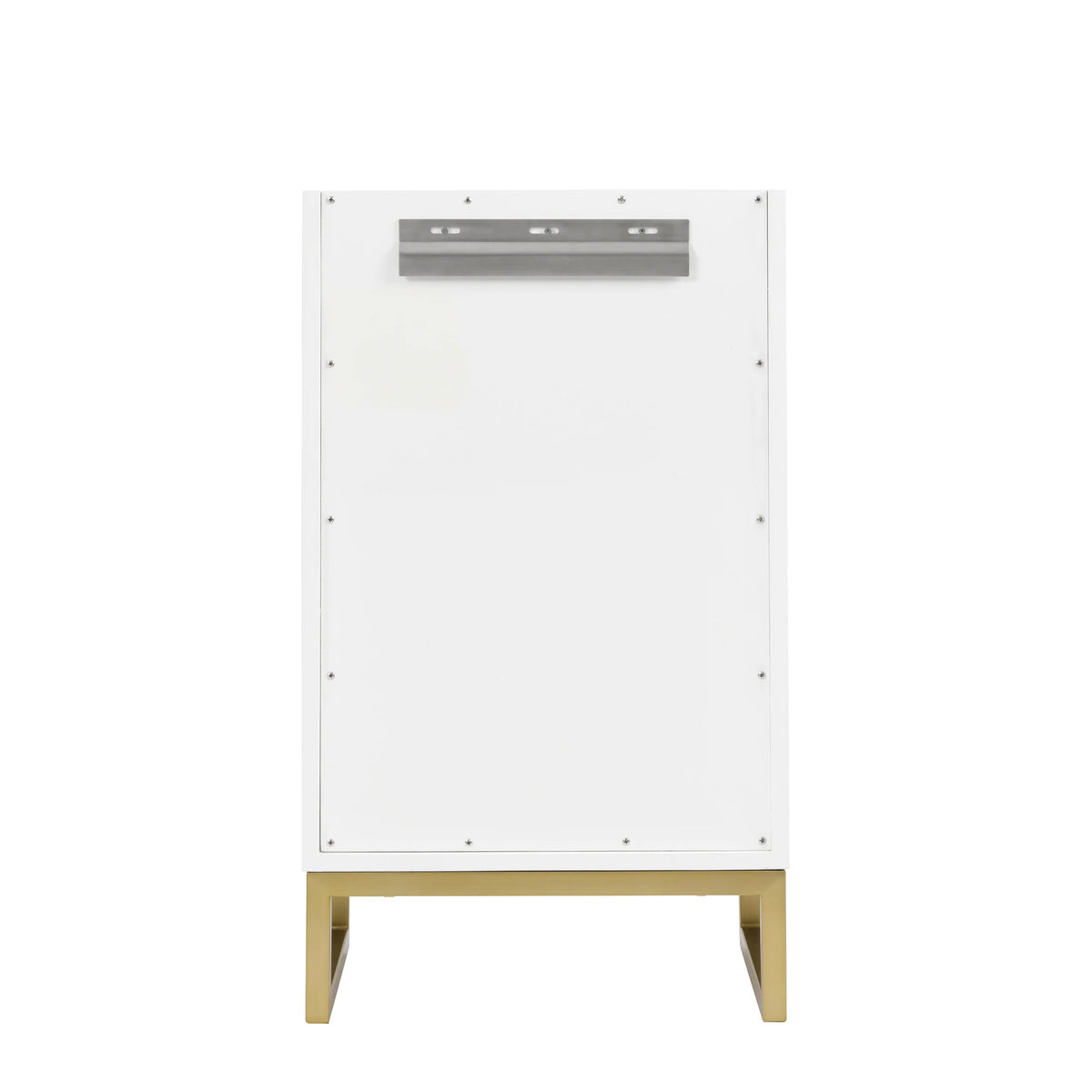 Chianti 20" Single Cabinet, Glossy White, Champagne Brass, view 6