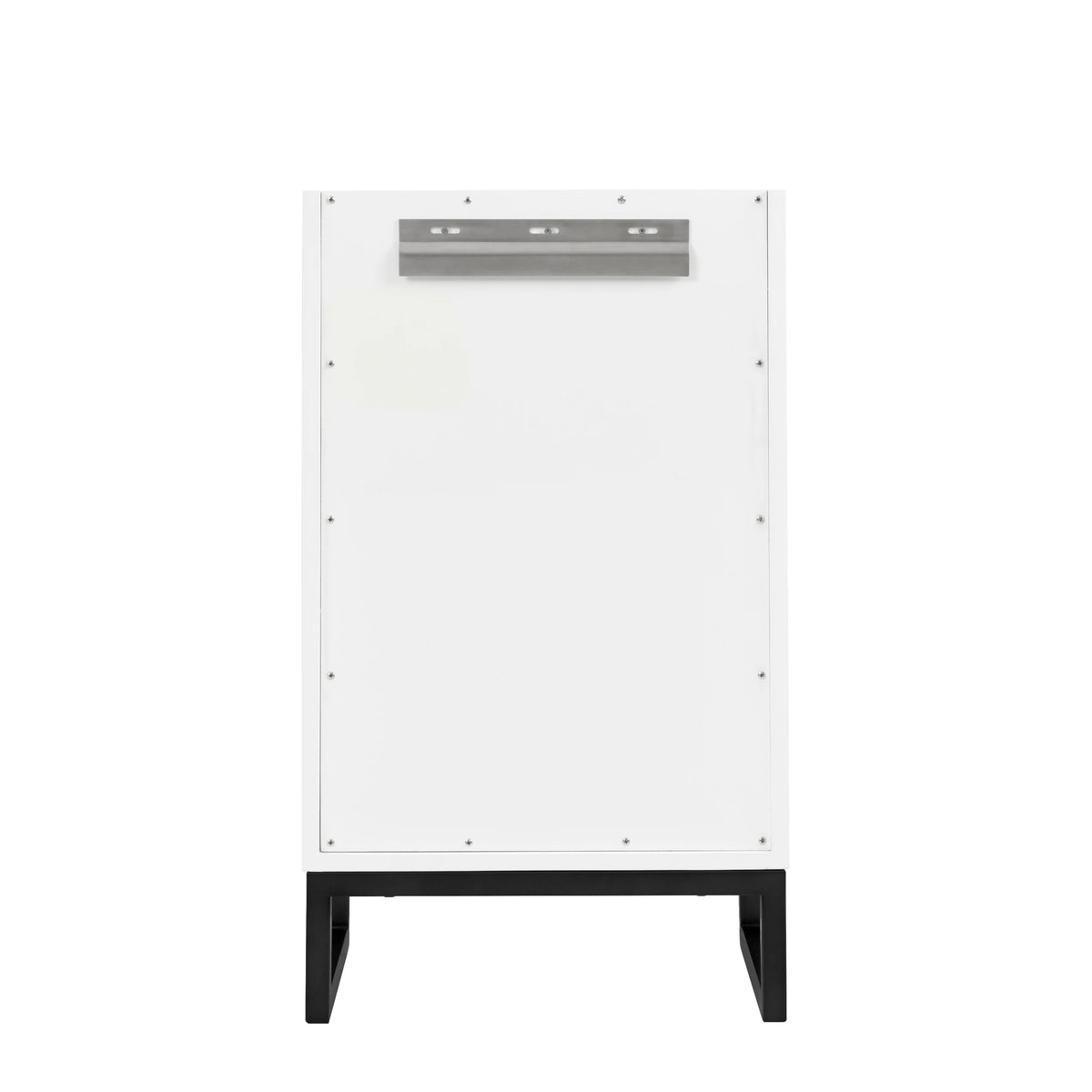 Chianti 20" Single Vanity, Glossy White, Matte Black, w/ White Glossy Composite Stone Top, view 18