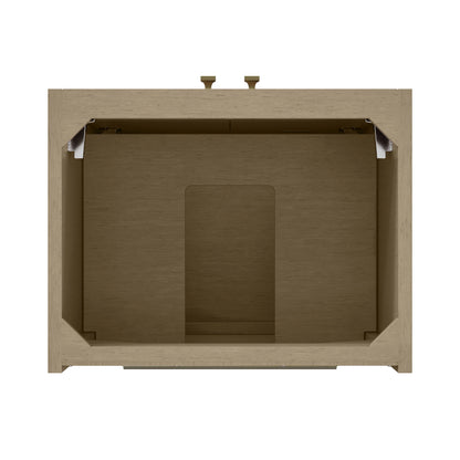 Chianti 20" Single Vanity, Walnut Whisper, Champagne Brass, w/ White Glossy Composite Stone Top, view 11