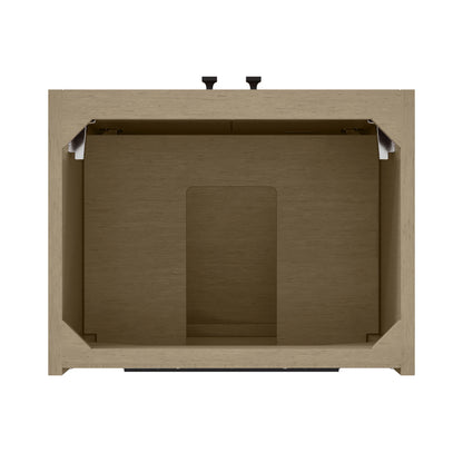 Chianti 20" Single Vanity, Walnut Whisper, Matte Black, w/ White Glossy Composite Stone Top, view 11