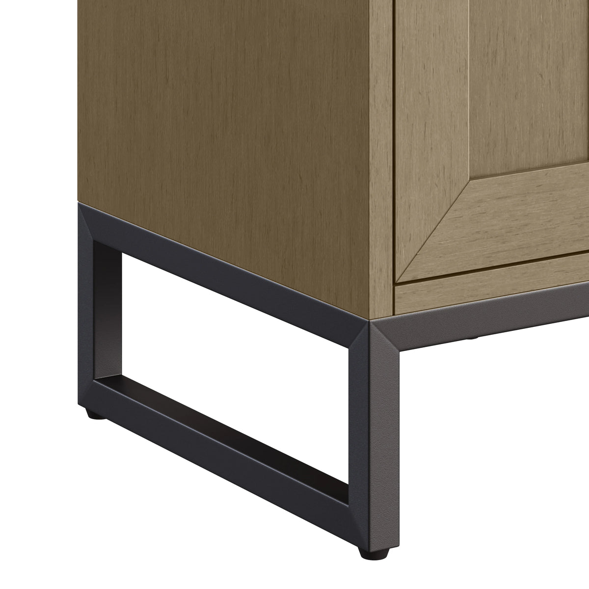 Chianti 20" Single Vanity, Walnut Whisper, Matte Black, w/ White Glossy Composite Stone Top, view 21