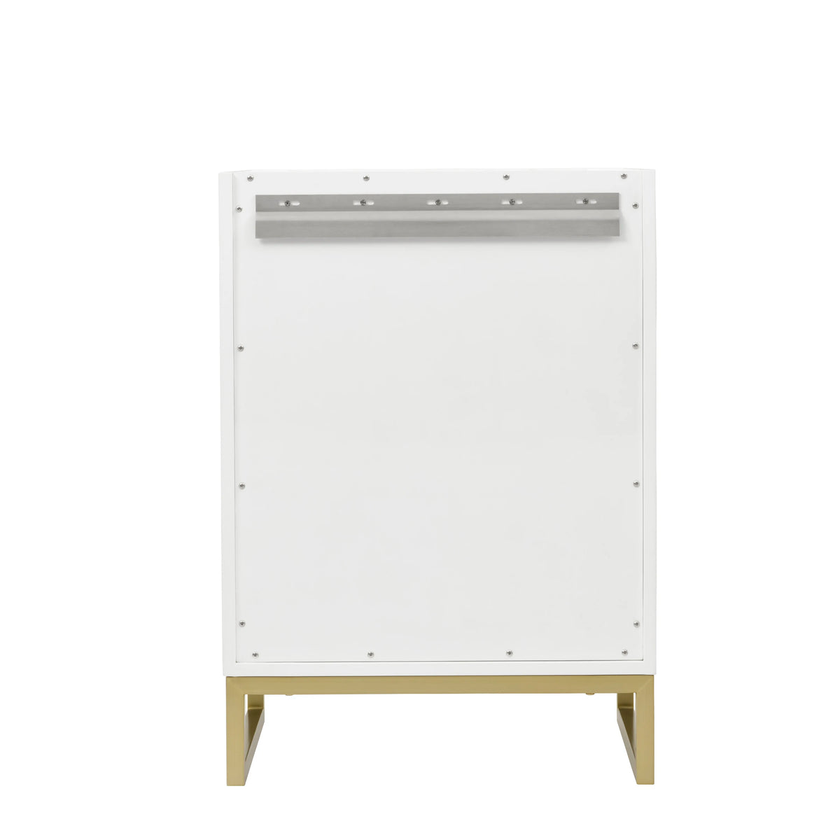 Chianti 24" Single Cabinet, Glossy White, Champagne Brass, view 6