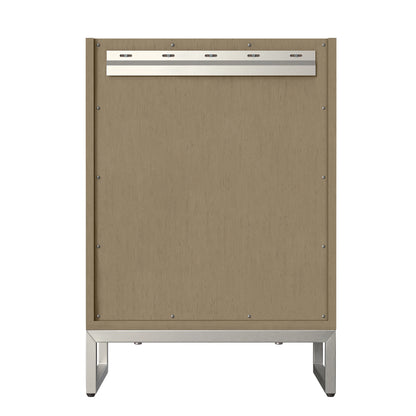 Chianti 24" Single Vanity, Walnut Whisper w/ White Glossy Composite Stone Top, view 11