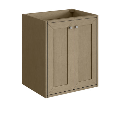 Chianti 24" Single Vanity, Walnut Whisper w/ White Glossy Composite Stone Top, view 3