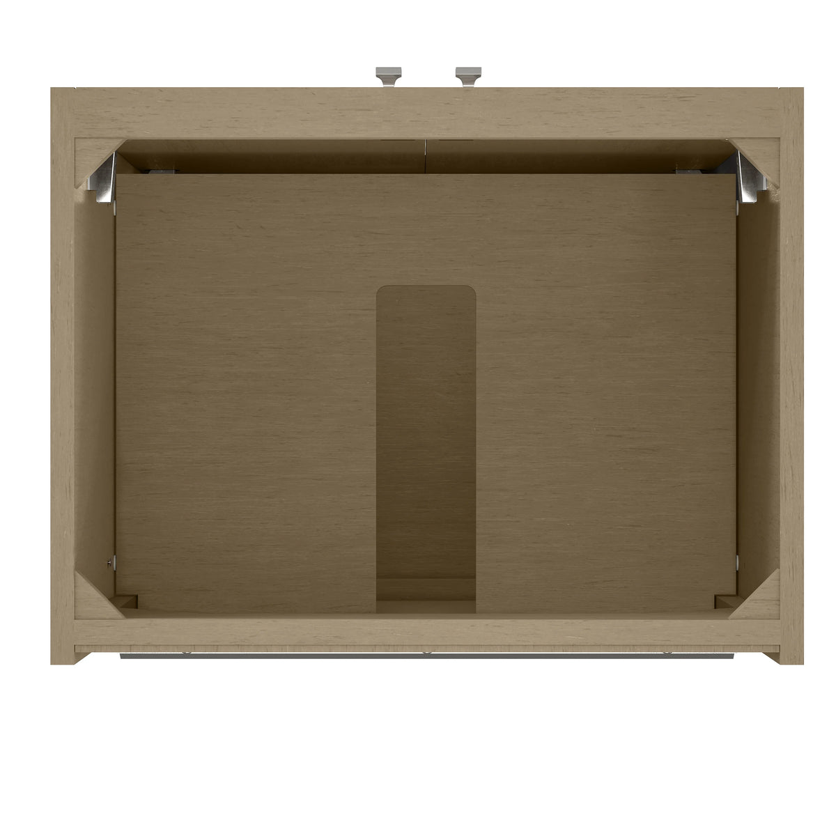 Chianti 24" Single Vanity, Walnut Whisper w/ White Glossy Composite Stone Top, view 7