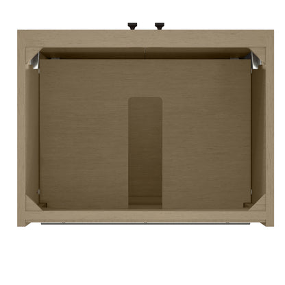 Chianti 24" Single Vanity, Walnut Whisper, Matte Black, w/ White Glossy Composite Stone Top, view 11