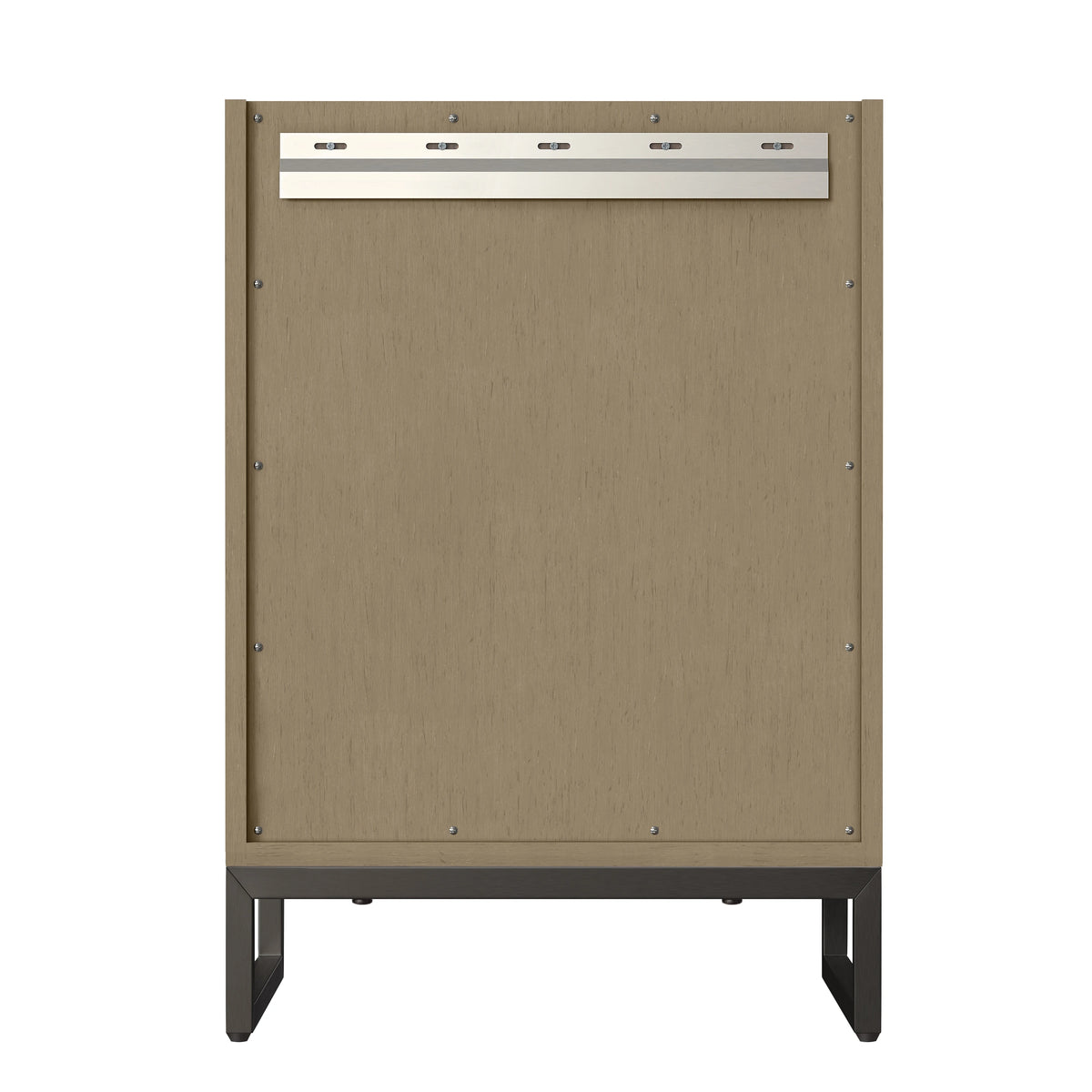 Chianti 24" Single Vanity, Walnut Whisper, Matte Black, w/ White Glossy Composite Stone Top, view 16