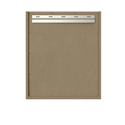 Chianti 24" Single Vanity, Walnut Whisper, Matte Black, w/ White Glossy Composite Stone Top, view 17