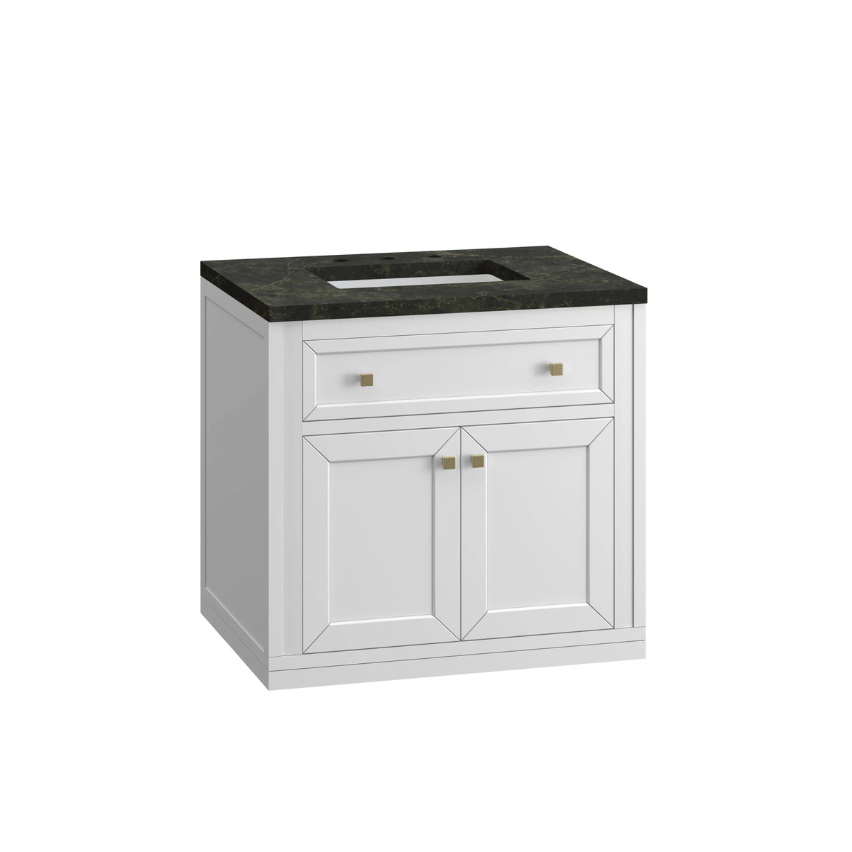 Chicago 30" Single Vanity, Glossy White, w/ 3 CM Phantome Eclos Top, view 17