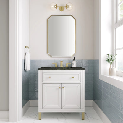Chicago 30" Single Vanity, Glossy White, w/ 3 CM Phantome Eclos Top, view 5