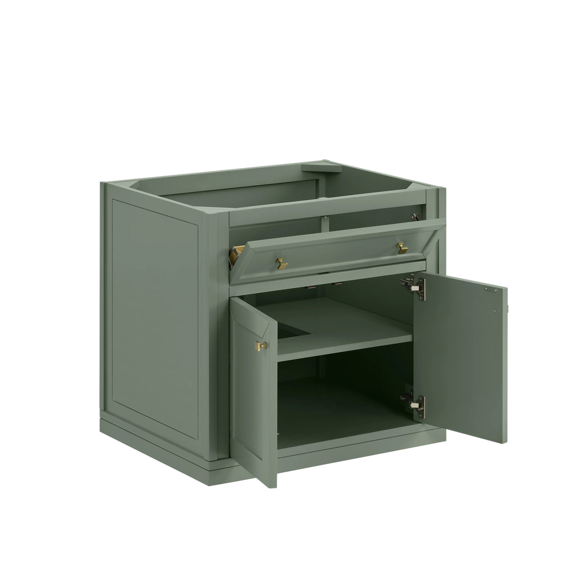 Chicago 30" Single Vanity, Smokey Celadon, w/ 3 CM Eternal Jasmine Pearl Silestone® Top, view 11