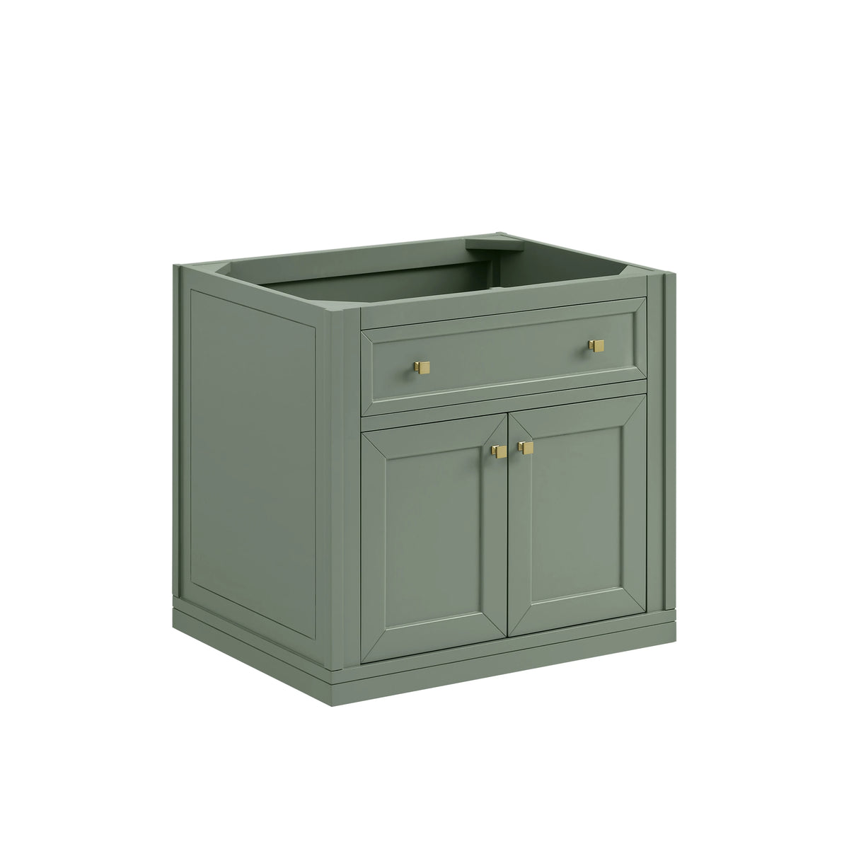 Chicago 30" Single Vanity, Smokey Celadon, w/ 3 CM Eternal Jasmine Pearl Silestone® Top, view 4