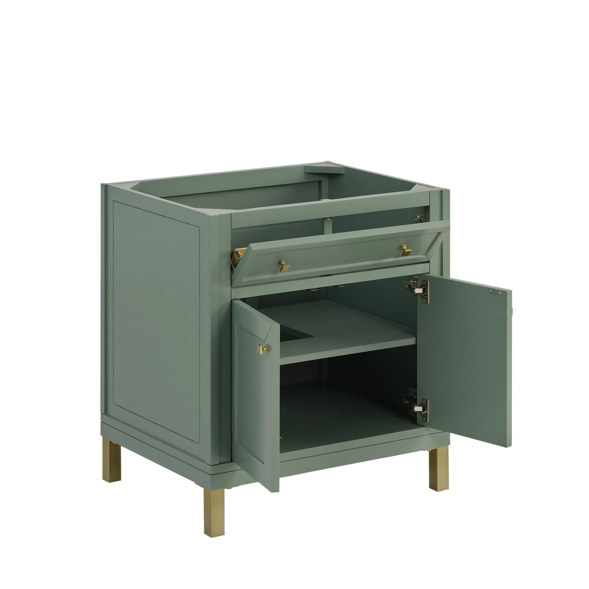 Chicago 30" Single Vanity, Smokey Celadon, w/ 3 CM Ethereal Noctis Silestone® Top, view 10