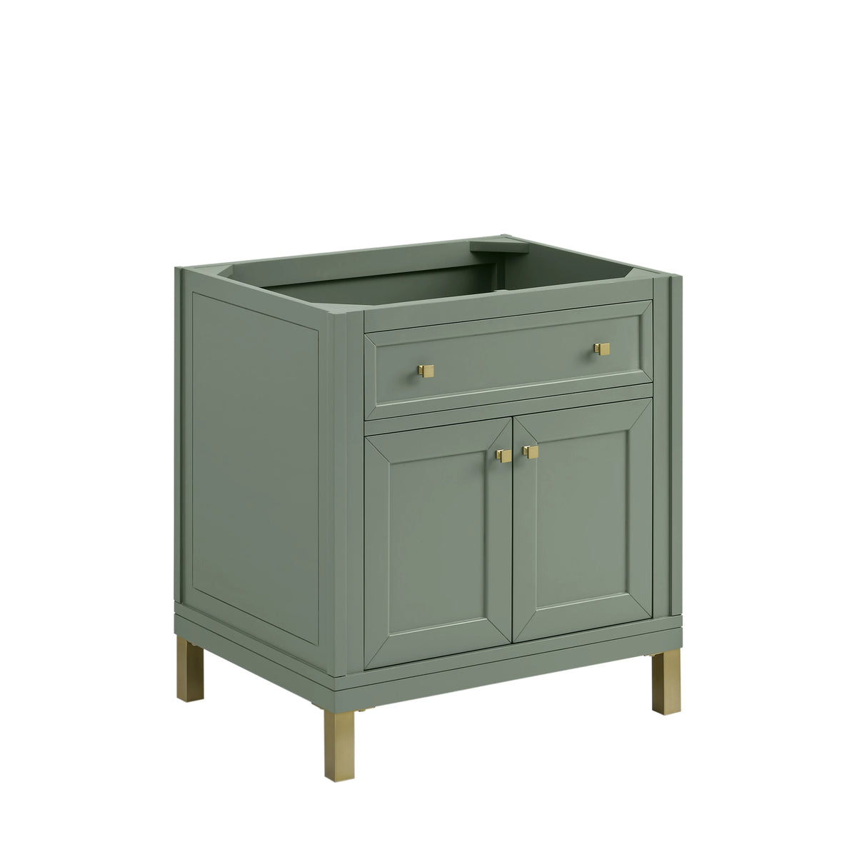 Chicago 30" Single Vanity, Smokey Celadon, w/ 3 CM Ethereal Noctis Silestone® Top, view 3
