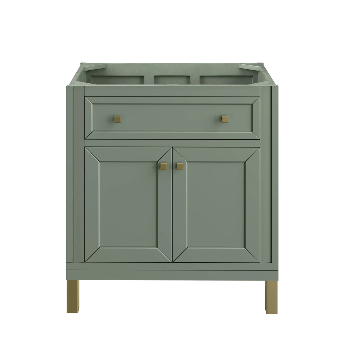 Chicago 30" Single Vanity, Smokey Celadon, w/ 3 CM Ethereal Noctis Silestone® Top, view 8