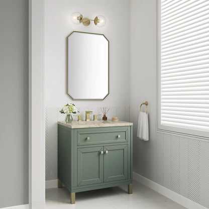Chicago 30" Single Vanity, Smokey Celadon, w/ 3 CM Tajnar Eclos Top, view 5