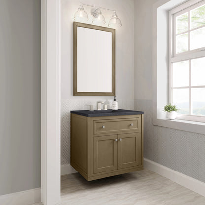 Chicago 30" Single Vanity, Walnut Whisper, w/ 3 CM Charcoal Soapstone Silestone® Top, view 10