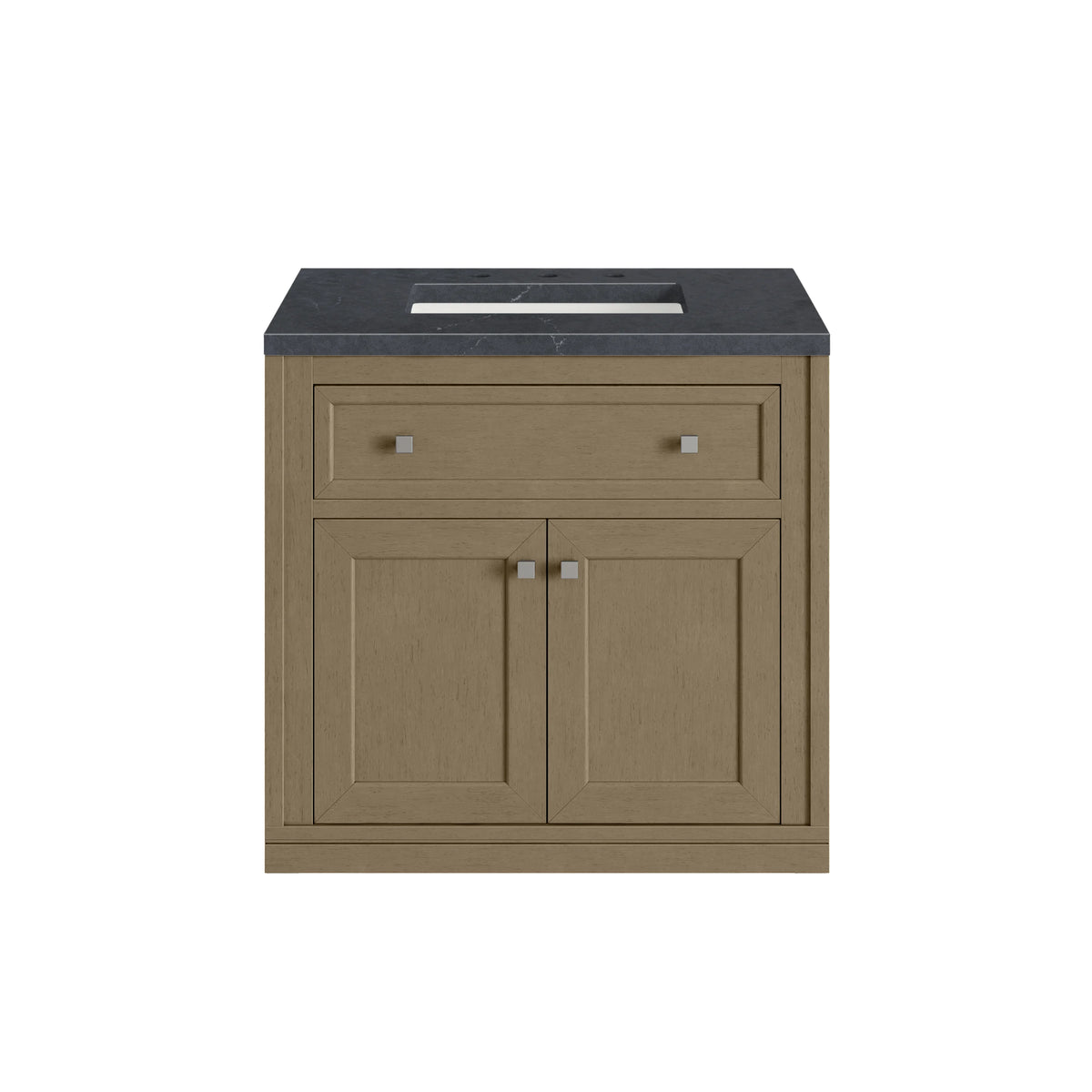 Chicago 30" Single Vanity, Walnut Whisper, w/ 3 CM Charcoal Soapstone Silestone® Top, view 4