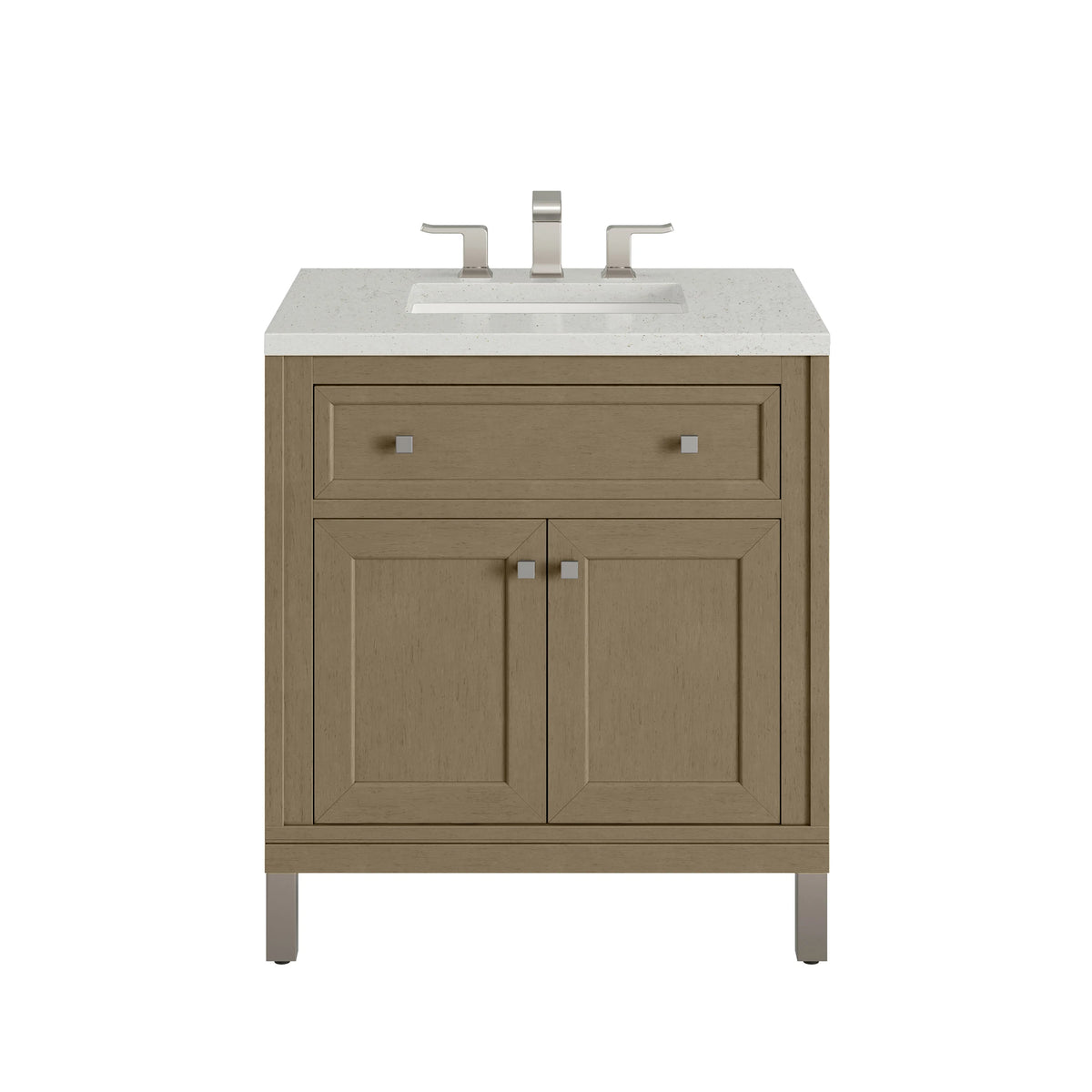 Chicago 30" Single Vanity, Walnut Whisper, w/ 3 CM Lime Delight Silestone® Top