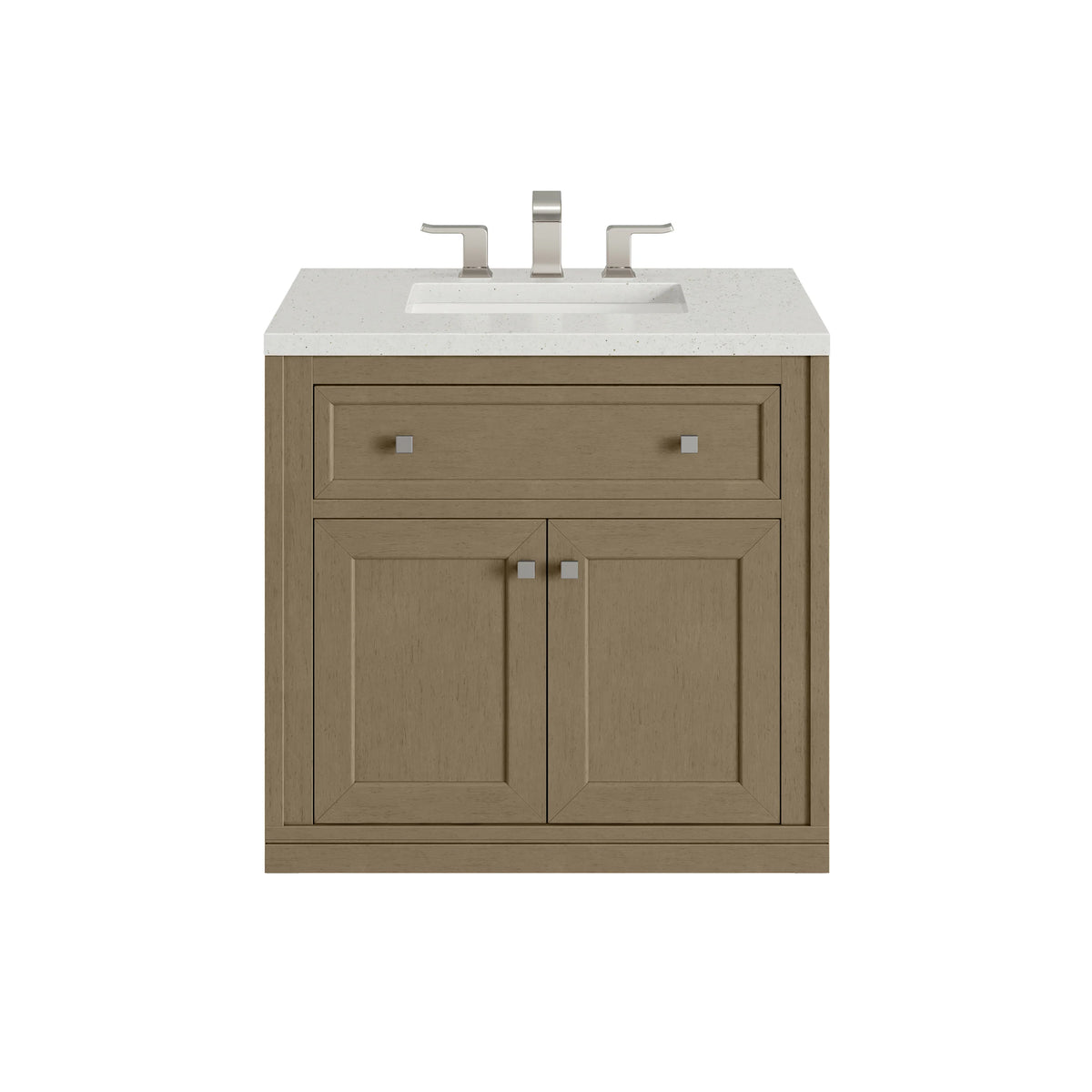 Chicago 30" Single Vanity, Walnut Whisper, w/ 3 CM Lime Delight Silestone® Top, view 2