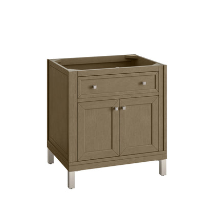 Chicago 30" Single Vanity, Walnut Whisper, w/ 3 CM Lime Delight Silestone® Top, view 3