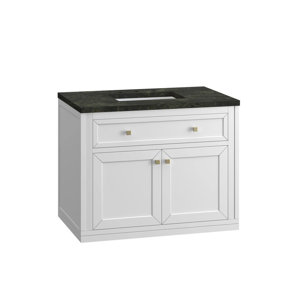 Chicago 36" Single Vanity, Glossy White, w/ 3 CM Phantome Eclos Top, view 13