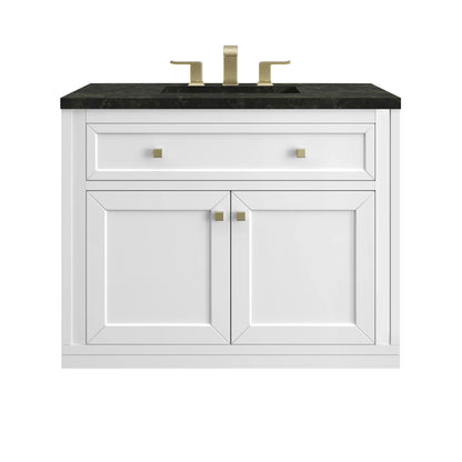Chicago 36" Single Vanity, Glossy White, w/ 3 CM Phantome Eclos Top, view 2