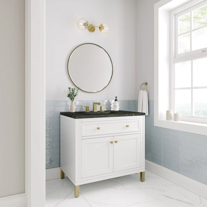 Chicago 36" Single Vanity, Glossy White, w/ 3 CM Phantome Eclos Top, view 5