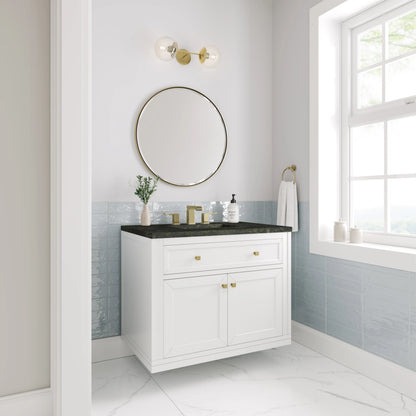 Chicago 36" Single Vanity, Glossy White, w/ 3 CM Phantome Eclos Top, view 6