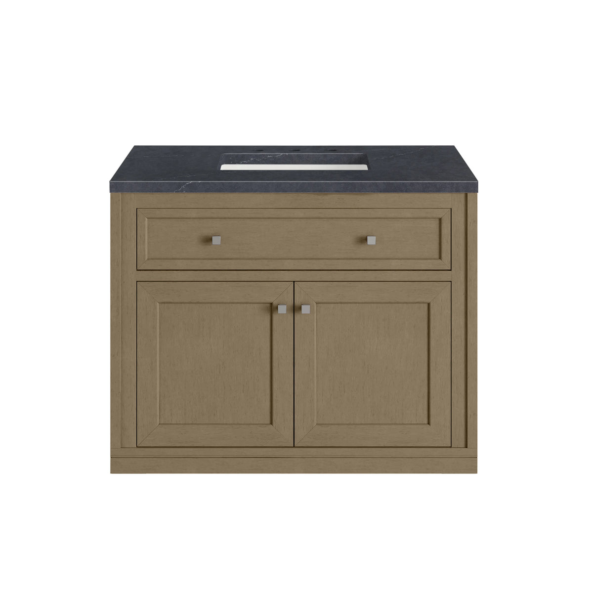 Chicago 36" Single Vanity, Walnut Whisper, w/ 3 CM Charcoal Soapstone Silestone® Top, view 4