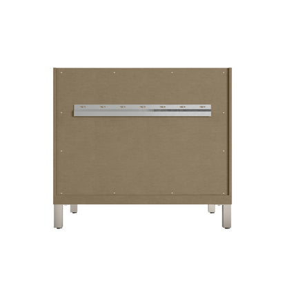 Chicago 36" Single Vanity, Walnut Whisper, w/ 3 CM Eternal Jasmine Pearl Silestone® Top, view 16