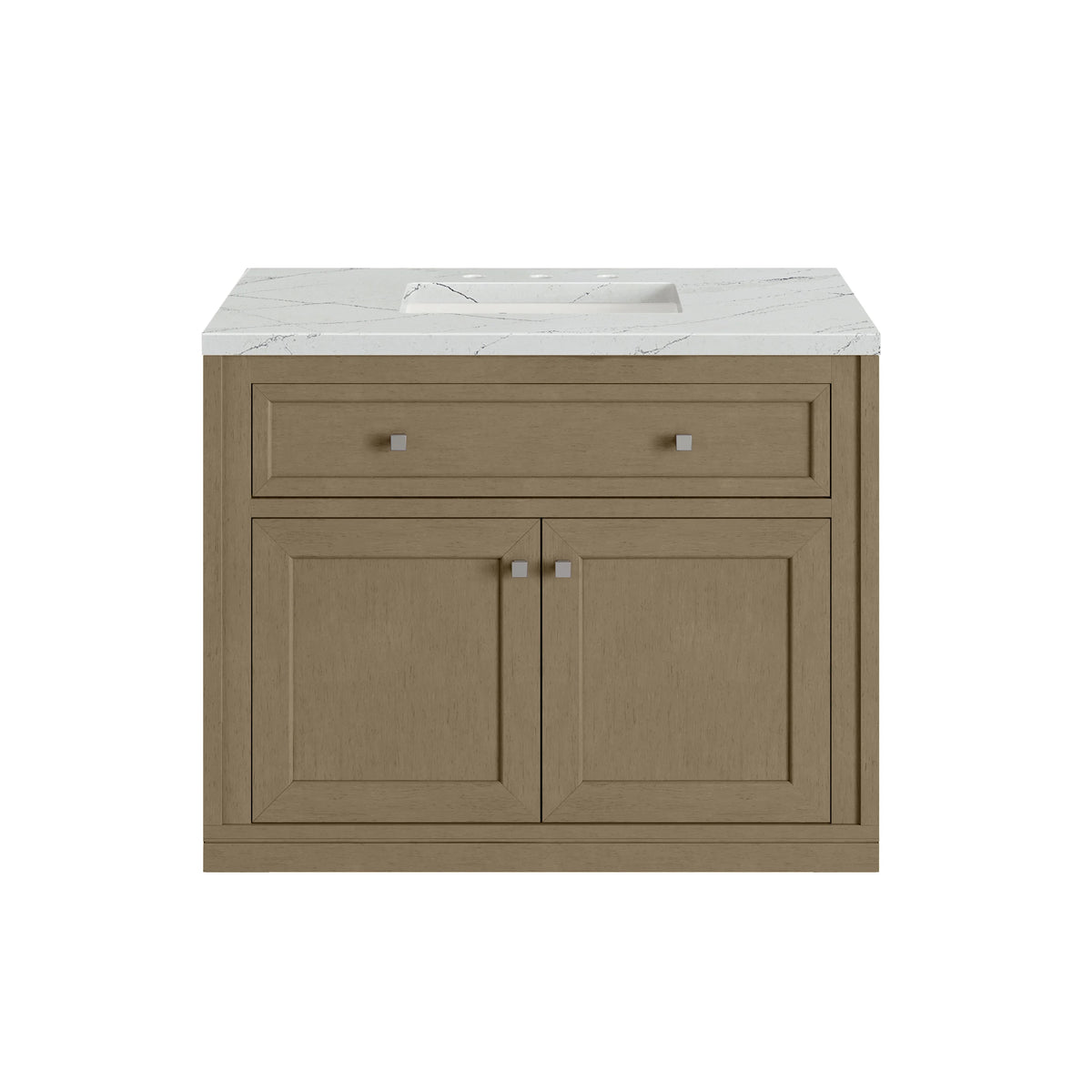 Chicago 36" Single Vanity, Walnut Whisper, w/ 3 CM Ethereal Noctis Silestone® Top, view 4