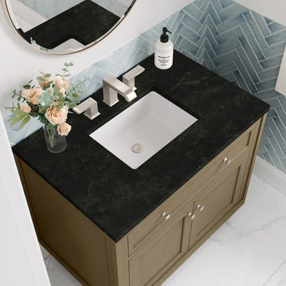 Chicago 36" Single Vanity, Walnut Whisper, w/ 3 CM Phantome Eclos Top, view 11