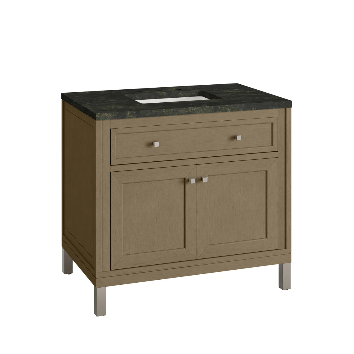 Chicago 36" Single Vanity, Walnut Whisper, w/ 3 CM Phantome Eclos Top, view 16