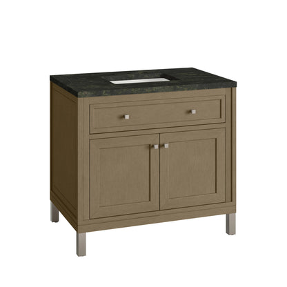 Chicago 36" Single Vanity, Walnut Whisper, w/ 3 CM Phantome Eclos Top, view 16