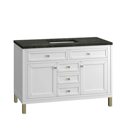 Chicago 48" Single Vanity, Glossy White, w/ 3 CM Phantome Eclos Top, view 16