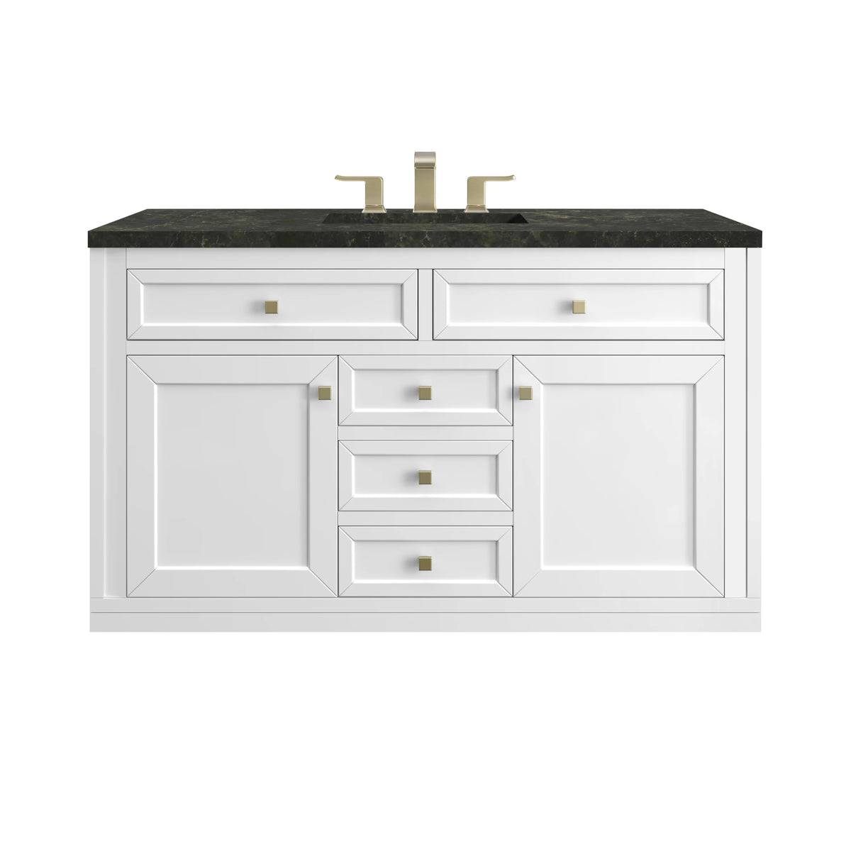 Chicago 48" Single Vanity, Glossy White, w/ 3 CM Phantome Eclos Top, view 2