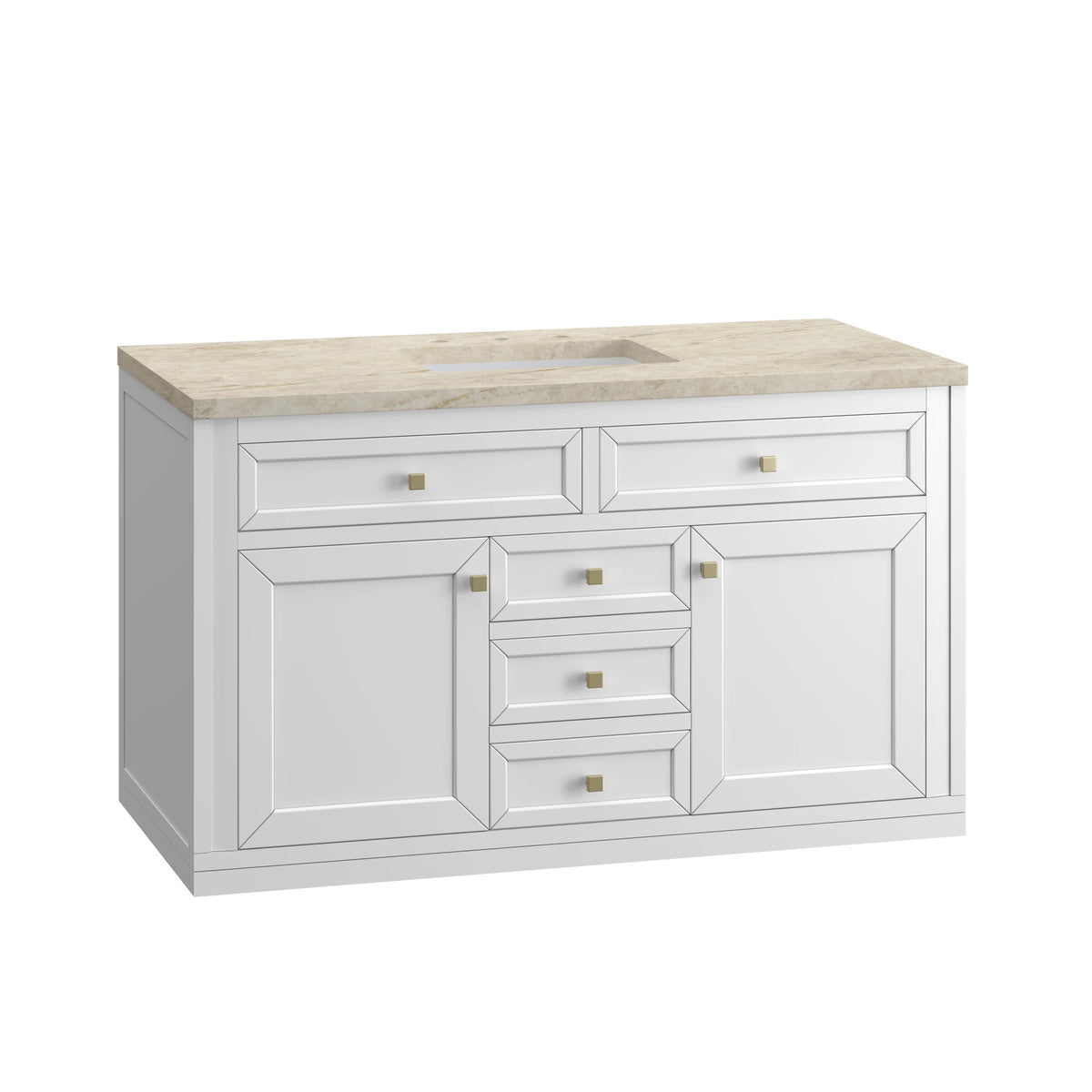 Chicago 48" Single Vanity, Glossy White, w/ 3 CM Tajnar Eclos Top, view 15