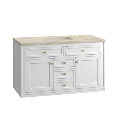 Chicago 48" Single Vanity, Glossy White, w/ 3 CM Tajnar Eclos Top, view 15