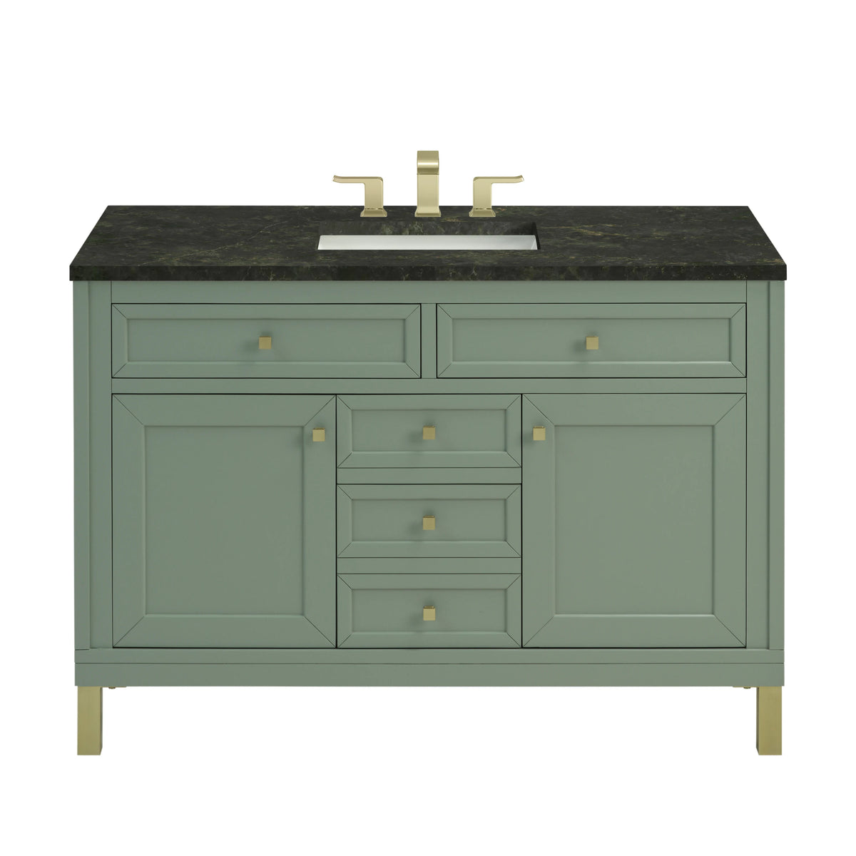 Chicago 48" Single Vanity, Smokey Celadon, w/ 3 CM Phantome Eclos Top