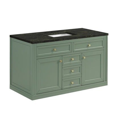Chicago 48" Single Vanity, Smokey Celadon, w/ 3 CM Phantome Eclos Top, view 10