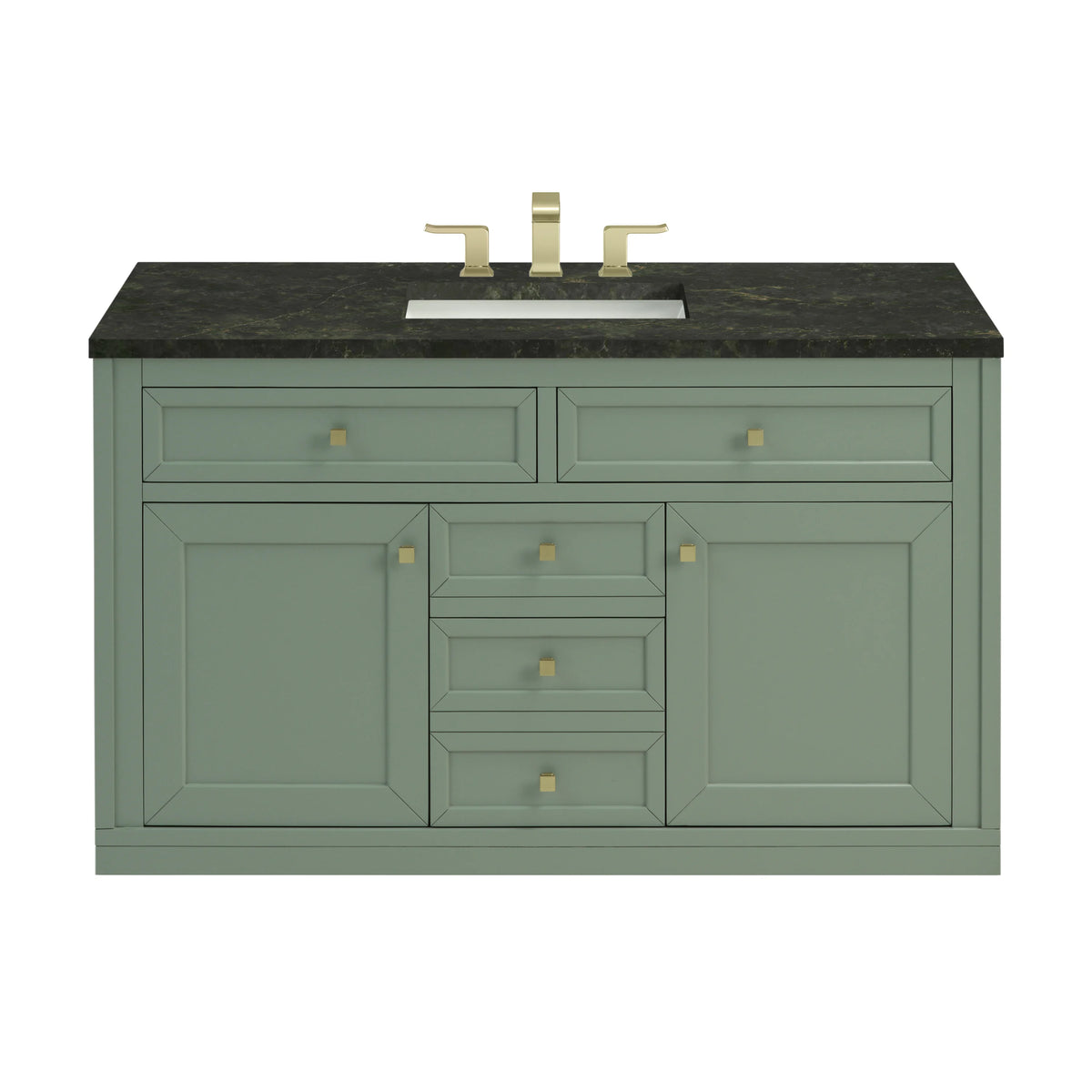 Chicago 48" Single Vanity, Smokey Celadon, w/ 3 CM Phantome Eclos Top, view 2