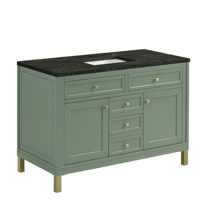 Chicago 48" Single Vanity, Smokey Celadon, w/ 3 CM Phantome Eclos Top, view 9