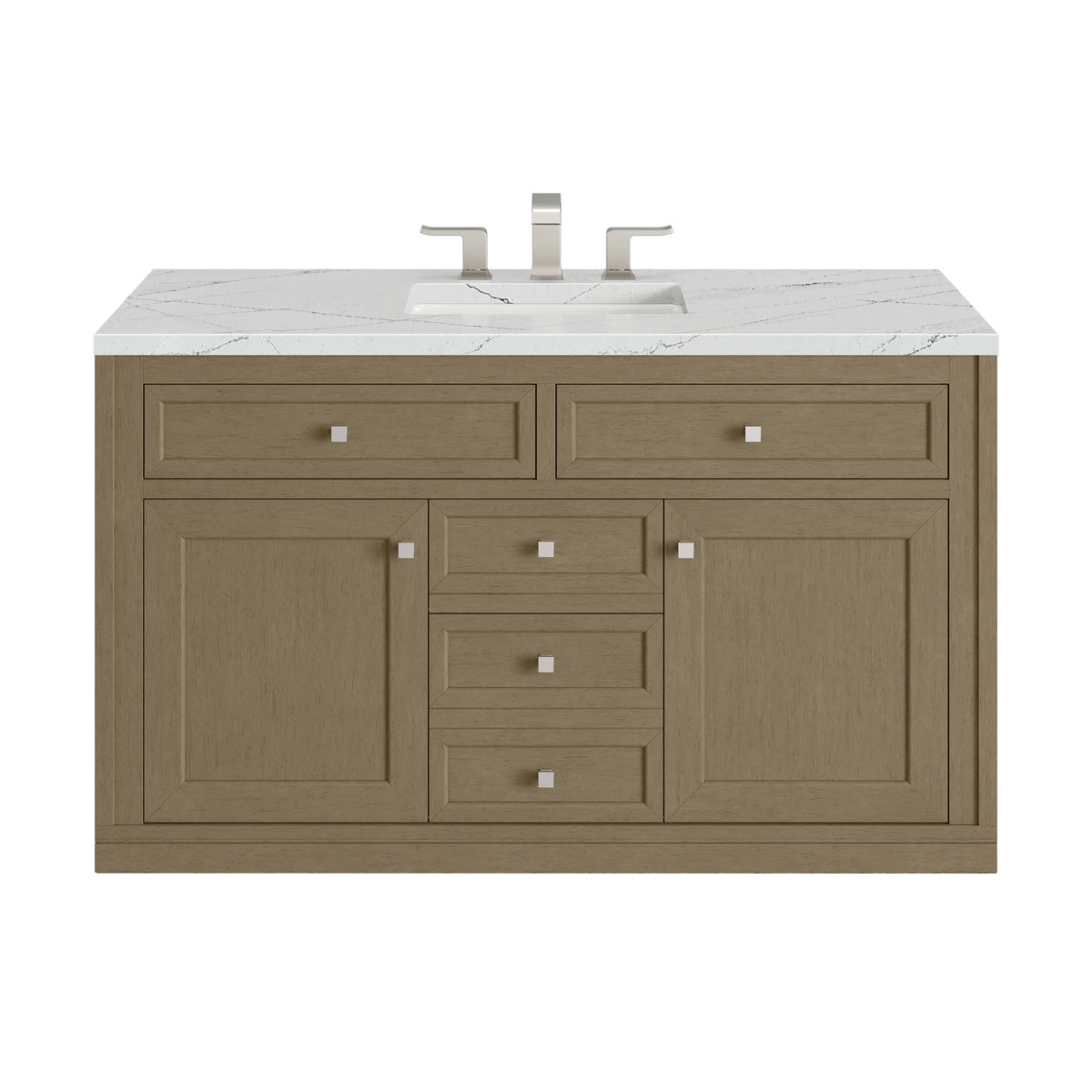Chicago 48" Single Vanity, Walnut Whisper, w/ 3 CM Ethereal Noctis Silestone® Top, view 3