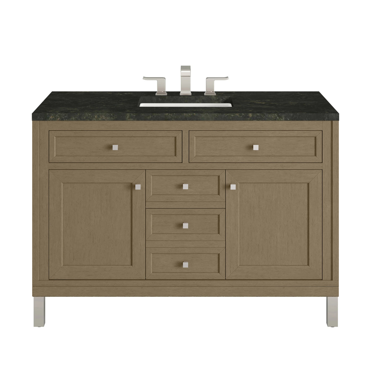 Chicago 48" Single Vanity, Walnut Whisper, w/ 3 CM Phantome Eclos Top