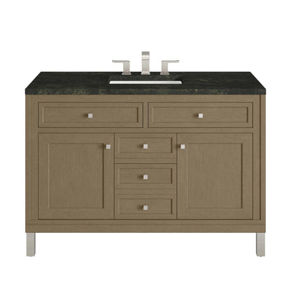 Chicago 48" Single Vanity, Walnut Whisper, w/ 3 CM Phantome Eclos Top