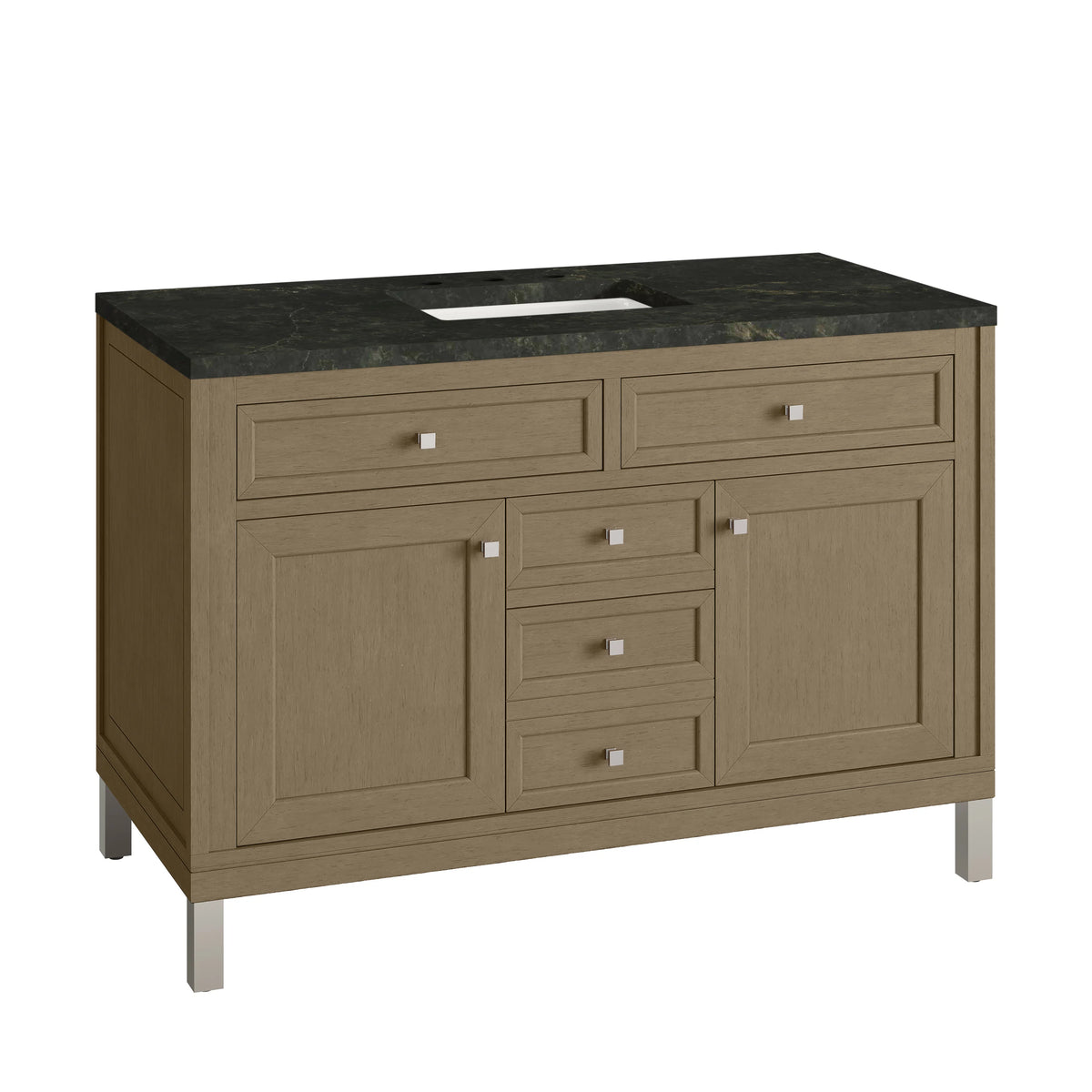 Chicago 48" Single Vanity, Walnut Whisper, w/ 3 CM Phantome Eclos Top, view 18