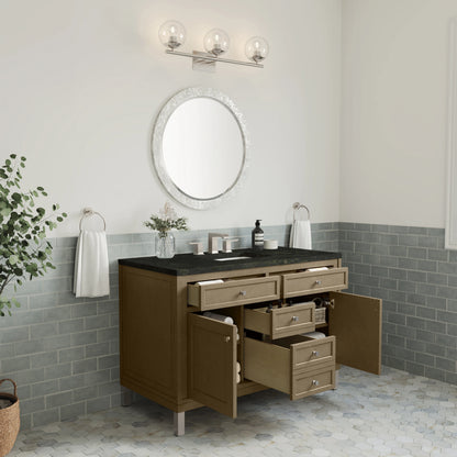 Chicago 48" Single Vanity, Walnut Whisper, w/ 3 CM Phantome Eclos Top, view 9