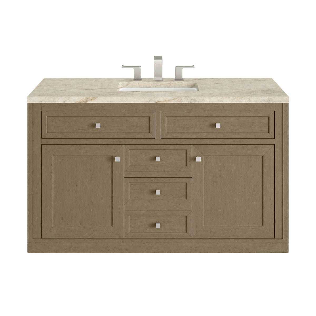 Chicago 48" Single Vanity, Walnut Whisper, w/ 3 CM Tajnar Eclos Top, view 2