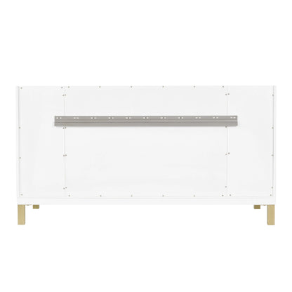Chicago 60" Double Vanity, Glossy White, w/ 3 CM Tajnar Eclos Top, view 12